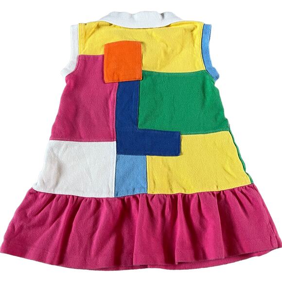 Ralph Lauren Colorful Patchwork Polo Dress Baby Sz 18 Months - Picture 5 of 5
